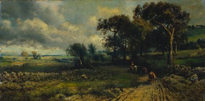 毛むくじゃらの雲 作： imitator of George Inness