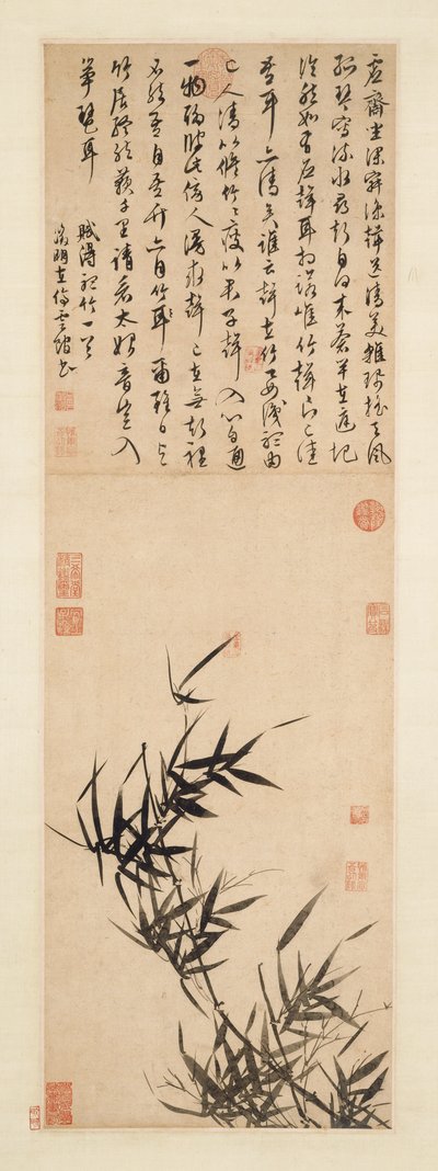 竹に耳を傾ける 作： imitator of Wen Zhengming
