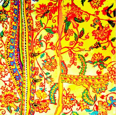 インド刺繍の男のシャツ、2015年（ミクストメディア） 作： リンダ・アーサー