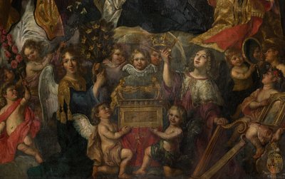 教区教会 (聖ヴァルブルガ教会)。 ペインティング。 ニコラ・デリマケレ。 作： or Liemaecker Nicolaas de Liemakere