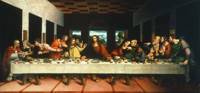 レオナルド・ダ・ヴィンチ作「最後の晩餐」の複製（チェーザレ・マグニ作）（16世紀前半 作： or Magno Cesare Magni