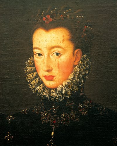ウルビーノ公爵夫人ルクレツィア・デステ（1535-1598）の肖像画 フェデリコ・ズッカリ（1539-1609）の作とされる絵画。 作： or Zuccaro Federico Zuccari