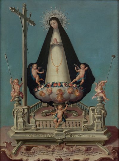 孤独の聖母、ミニモスデラビクトリア修道院から 作： osé Campeche