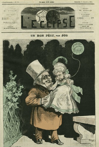良き父、アドルフ・ティエール（1797-1877）（フランスの歴史家・政治家）。12月15日付ジョブ社「L