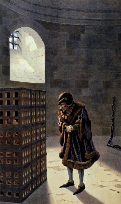 獄中のジャン・ド・ラ・バルー枢機卿を見舞うフランス王ルイ11世 作： pseudonym for Onfray de Breville Jacques Job