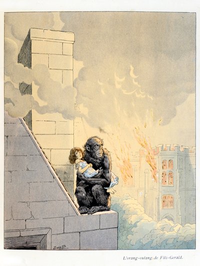 A Fabreの文章、Jacques Marie Gaston Onfray de Breville dit JOB (1858-1931)の絵、Maison Alfred Mame and sonの本「A la gloire des betes」の挿絵。L