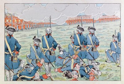 Jacques Marie Gaston Onfray de Breville dit JOB (1858 - 1931); Illustrated from the Book "Les epees de France":1745年5月11日のフォントノワの戦い; Coll, Part 作： pseudonym for Onfray de Breville Jacques Job