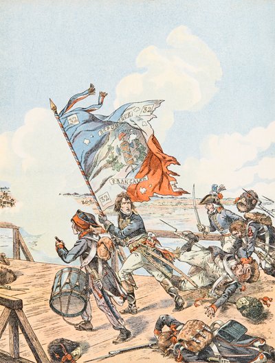 Jacques Marie Gaston Onfroy de Breville dit JOB (1858-1931) - Napoleon Bonaparte at the bridge of Arcole in 1796, Private Collection 作： pseudonym for Onfray de Breville Jacques Job
