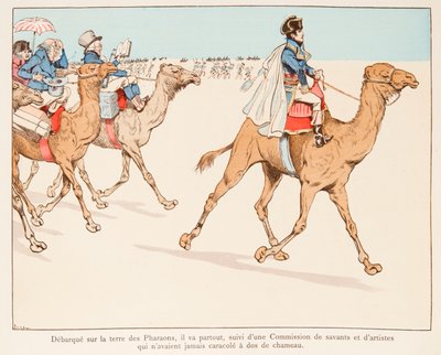 Jacques Marie Gaston Onfroy de Breville dit JOB (1858-1931) - Napoleon Bonaparte on the Expedition to the Egypt with the Armee and Scientists in 1798, Private Collection. 作： pseudonym for Onfray de Breville Jacques Job