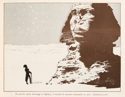 Jacques Marie Gaston Onfroy de Breville dit JOB (1858-1931) - Napoleon Bonaparte with the Sphinx during his campaign of Egypt, Private Collection 作： pseudonym for Onfray de Breville Jacques Job