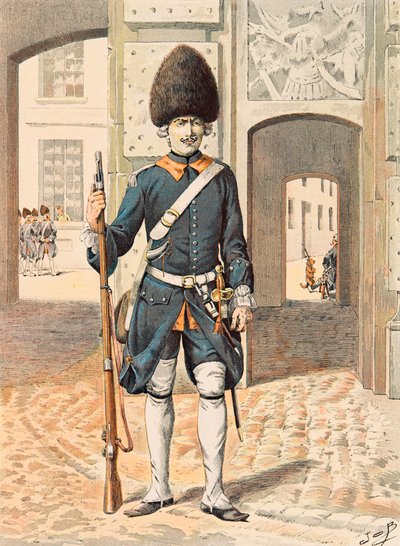 Jacques Marie Gaston Onfroy de Breville dit JOB (1858-1931) - フランス軍の常時着用している服装。王立衛兵第8連隊（1815年）、個人蔵 作： pseudonym for Onfray de Breville Jacques Job