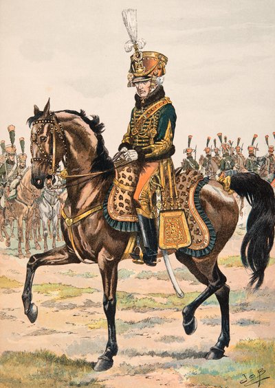 Jacques Marie Gaston Onfroy de Breville dit JOB (1858-1931) - フランス軍の常備服。1813年、名誉衛兵連隊を指揮する将軍、個人蔵 作： pseudonym for Onfray de Breville Jacques Job