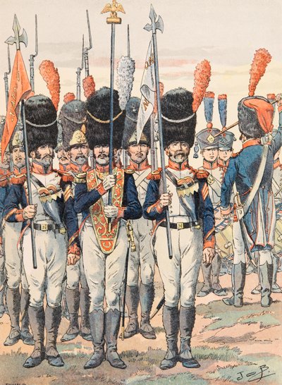 Jacques Marie Gaston Onfroy de Breville dit JOB (1858-1931) - フランス軍の常時着用の服装。Porte Aigles (1812), プライベートコレクション 作： pseudonym for Onfray de Breville Jacques Job