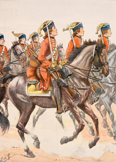 Jacques Marie Gaston Onfroy de Breville dit JOB (1858-1931) - フランス軍の常備服。Beauffremont Dragons 1759年、プライベートコレクション 作： pseudonym for Onfray de Breville Jacques Job