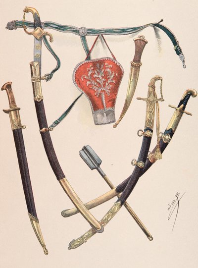 Jacques Marie Gaston Onfroy de Breville dit JOB (1858-1931) - フランス軍の常時着用していた衣装。Arms a l