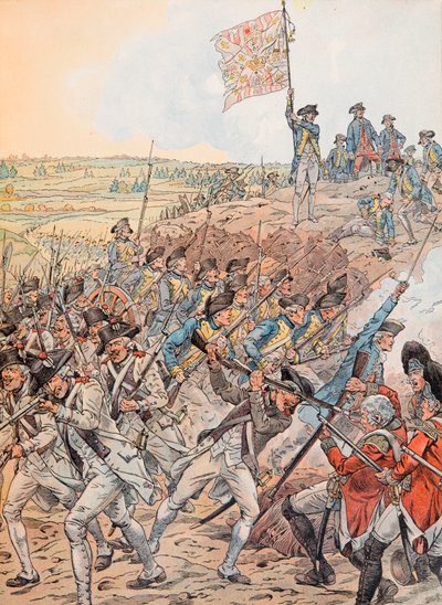Jacques Marie Gaston Onfroy de Breville dit JOB (1858-1931) - 独立戦争中の1781年10月、ヨークタウンの戦いでのフランス人、Private Collection 作： pseudonym for Onfray de Breville Jacques Job