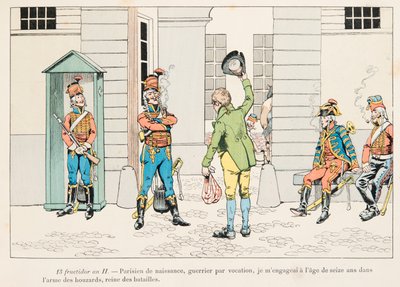 Jacques Marie Gaston Onfroy de Breville dit JOB (1858-1931) - フランス革命時にフザールに従事していた青年、プライベート・コレクション 作： pseudonym for Onfray de Breville Jacques Job