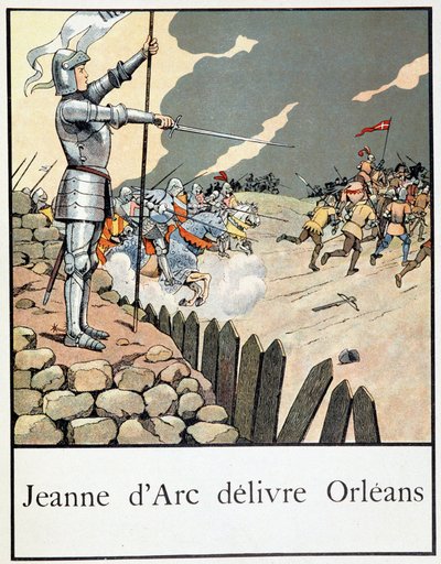 オルレアンを届けるジョアン・オブ・アーク - ジャック・バンヴィル著「フランス小史」（マネ編）より 作： pseudonym for Onfray de Breville Jacques Job