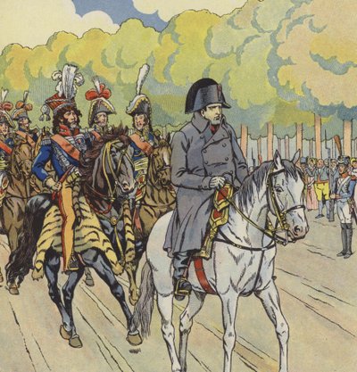 小さな伍長」と呼ばれたフランスのナポレオン1世（カラーリトグラフ 作： pseudonym for Onfray de Breville Jacques Job