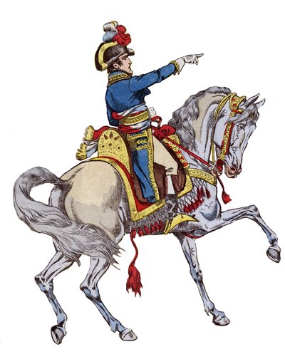 馬に乗ったナポレオン-1893年「Le Grand Napoleon des Petites Enfants」よりJob(Jacques Onfroy de Breville)のリトグラフ 作： pseudonym for Onfray de Breville Jacques Job