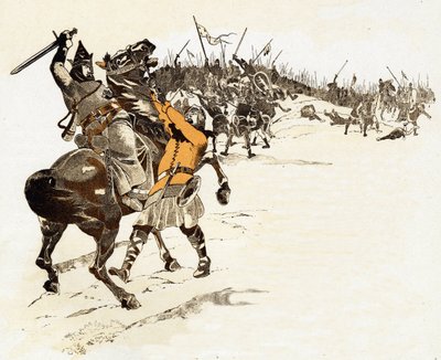 フランク王国の王ルイ6世（1081-1137）が、4月20日にノルマンディー地方で行われたブレンヌヴィルの戦いで、「王様が捕まった！」と言って馬の手綱を掴んだイングランド兵を殺して、チェス王の答えを出したことはない。"4月20日のノルマンディーのブレンヌヴィルの戦いでは 作： pseudonym for Onfray de Breville Jacques Job