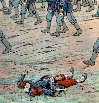 フランスに侵攻するプロイセン軍：フランス人兵士の死体 作： pseudonym for Onfray de Breville Jacques Job