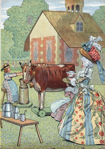 フランスの歴史をおもちゃで表現したシーン。マリー・アントワネットの小さなトリアノン（Marie-Antoinette 作： pseudonym for Onfray de Breville Jacques Job