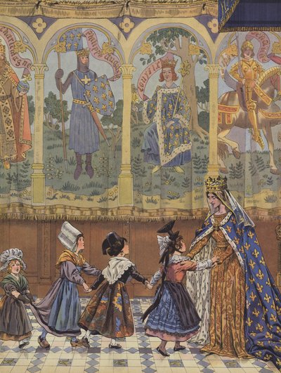 ルイ11世の時代にフランス王国に付属していたフランスの地方（カラーリトグラフ 作： pseudonym for Onfray de Breville Jacques Job