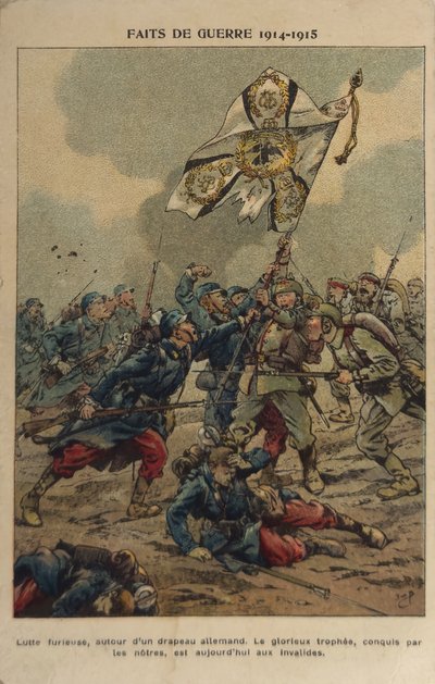 第1次世界大戦：国旗の捕獲（イラスト） 作： pseudonym for Onfray de Breville Jacques Job