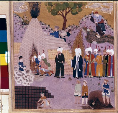 火を飛び越える老人 作： School Iranian