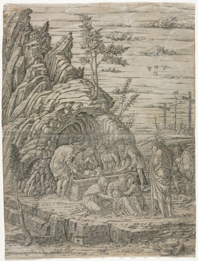 四鳥の埋葬 作： school of Andrea Mantegna