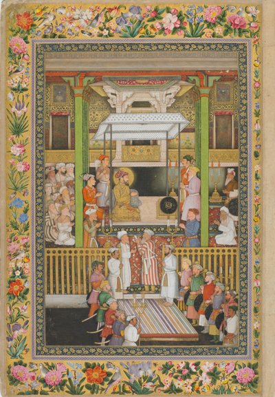 預言者の誕生日を祝う夜、サンクトペテルブルク・アルバムより、1635-1752年頃、不透明水彩、インク、銀・金、紙 作： son of Hoshang (attr.to) Bulaqi