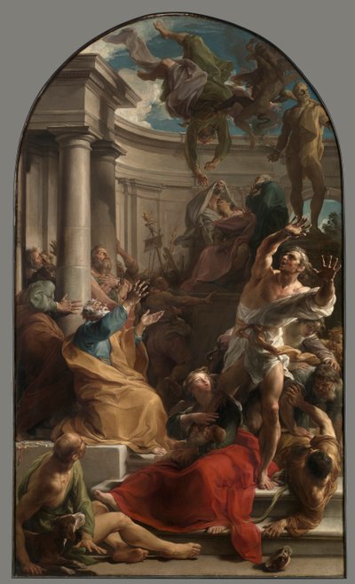 シモン・マグスの陥落 作： studio of Pompeo Batoni