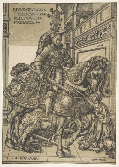 馬に乗った聖ジョージ、15081518。 作： the Elder Hans Burgkmair