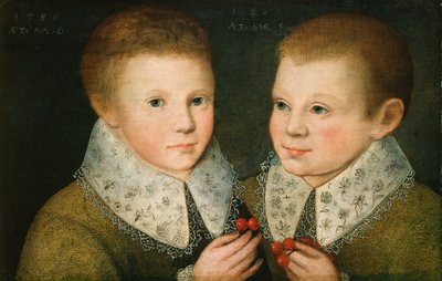 2 人の兄弟の肖像、1586 年。 作： the Younger Marcus Gheeraerts