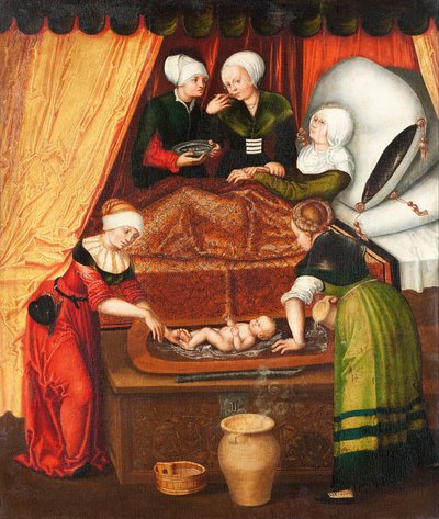 聖母マリアの誕生、1518年 作： workshop of Lucas Cranach the Elder