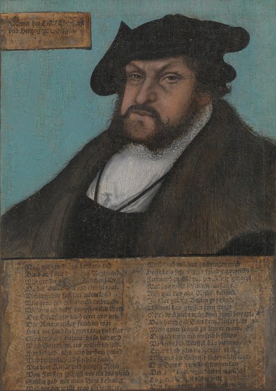 ヨハン1世1468-1532、コンスタント、ザクセンの選挙人、1532-33。 作： workshop of Lucas Cranach the Elder