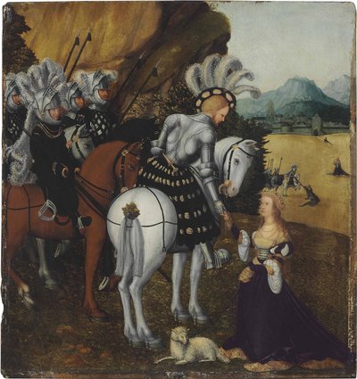 皇帝マクシミリアン1世（聖ゲオルギウス役 作： workshop of Lucas Cranach the Elder