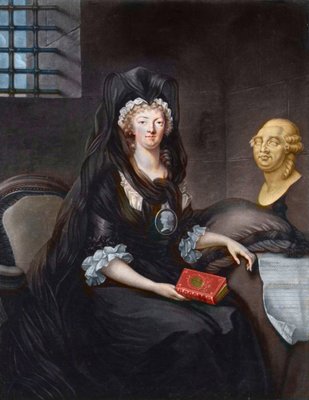 神殿の監獄で喪に服したマリー・アントワネット（1755年～1793年）の