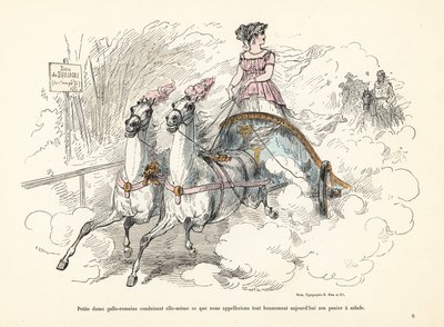 ボワ・ドで二頭立て馬車に乗ったガロ・ローマの女性