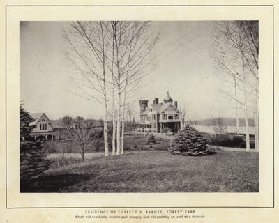マサチューセッツ州スプリングフィールドエバレット・H・バーニー邸、フォレストパーク（モノクロ写真