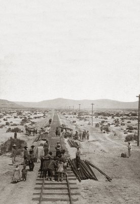 セントラル・パシフィック鉄道の1869年の建設 - ネバダ州 - 北米初の