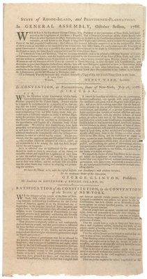 1788年10月の憲法修正のためのNYS提案を印刷する決議                                    アート作品の設定をする