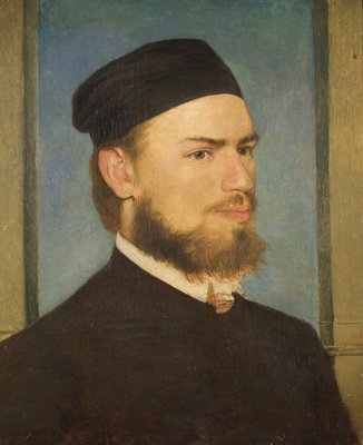画家フランツ・フォン・レンバッハの肖像、1862年。                                    アート作品の設定をする