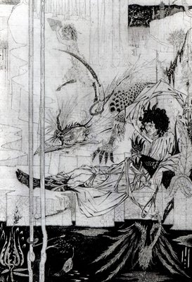 BEARDSLEY オーブリービアズリー　大判『湖の貴婦人テレースとアーサー王』 BEARDSLEY オーブリービアズリー 大判『湖の貴婦人テレースと