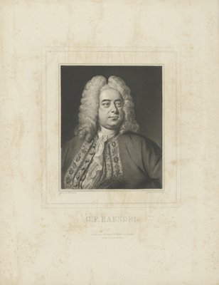 作曲家、ゲオルク・フリードリヒ・ヘンデルの肖像16851759、c。 1840。