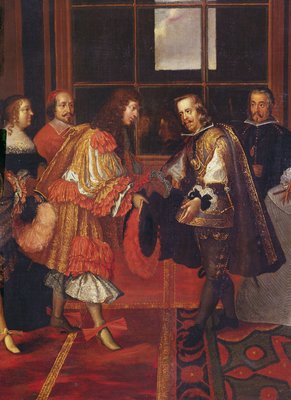 1660年6月7日 ルイ14世とフィリップ4 1660年6月7日 ルイ14世とフィリップ4
