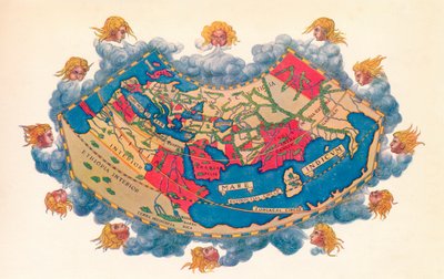 貴重！！銅板　世界地図　プレス プトレマイオスの世界地図 cA.D 150. 1912