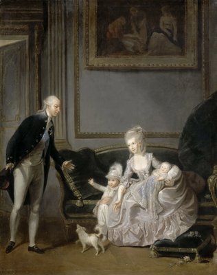 ルイフィリップの家族ジョセフドルレアン1747〜1793年、パレロイヤルで1776                                    アート作品の設定をする