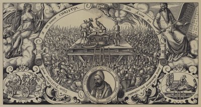 1573年1月28日、ベルリンのブランデンブルク造幣局のマスター、リッポルドベンクルシムの死刑                                    アート作品の設定をする